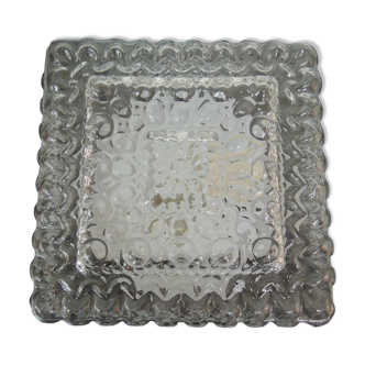 Plafonnier verre carré