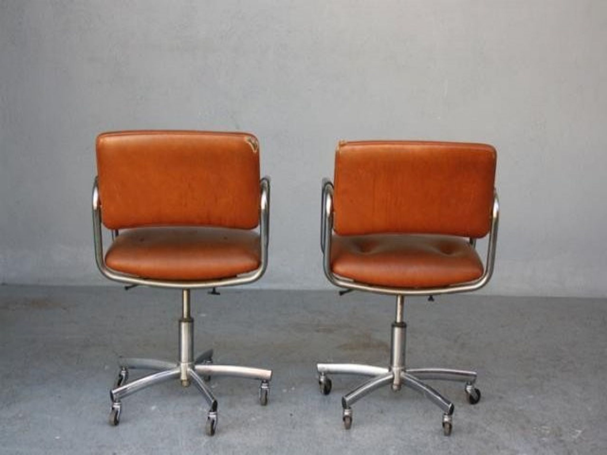 pair of armchairs vintage 1970 Tubulars