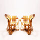 Frank Gehry dinette with 2 bentwood Cross Check chairs and a Face Off dining table for Knoll Inc.
