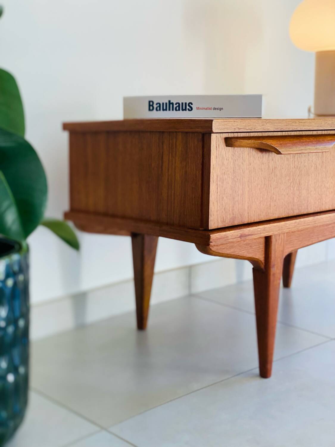 Small vintage teak sideboard in Scandinavian style