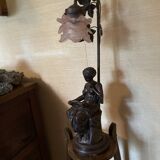 Lampe en bronze style art nouveau