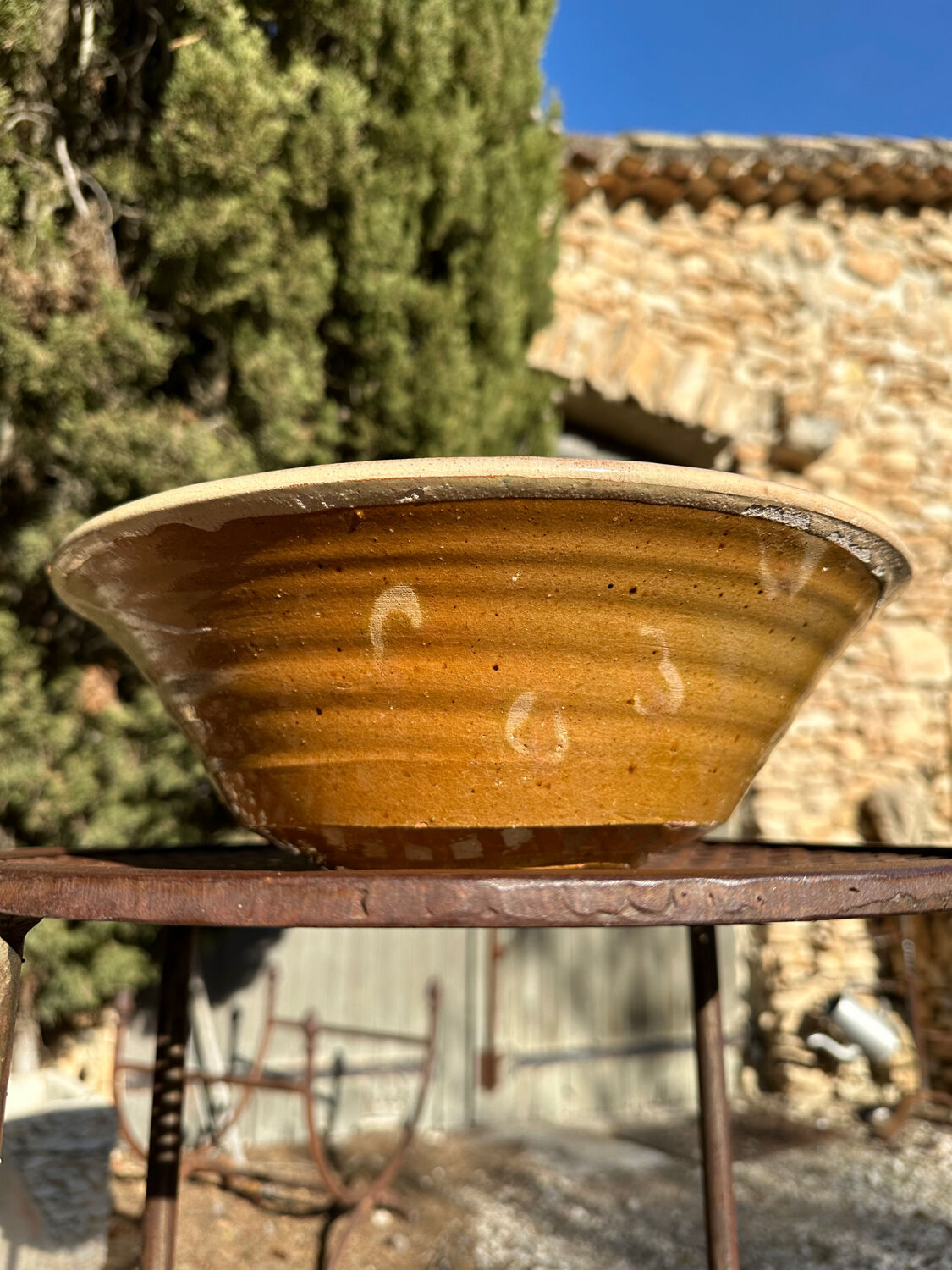 Ancient earthenware dish