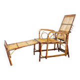 Rattan recliner chair, Bauhaus 1930