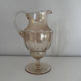 Iridescent glass carafe