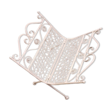 Metal magazine rack, Vintage forged iron magazine rack, folding ornament magazine rack
