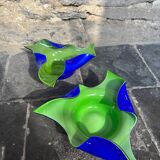 2 bowls in mouth blown glass