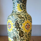 Floral vase embossed