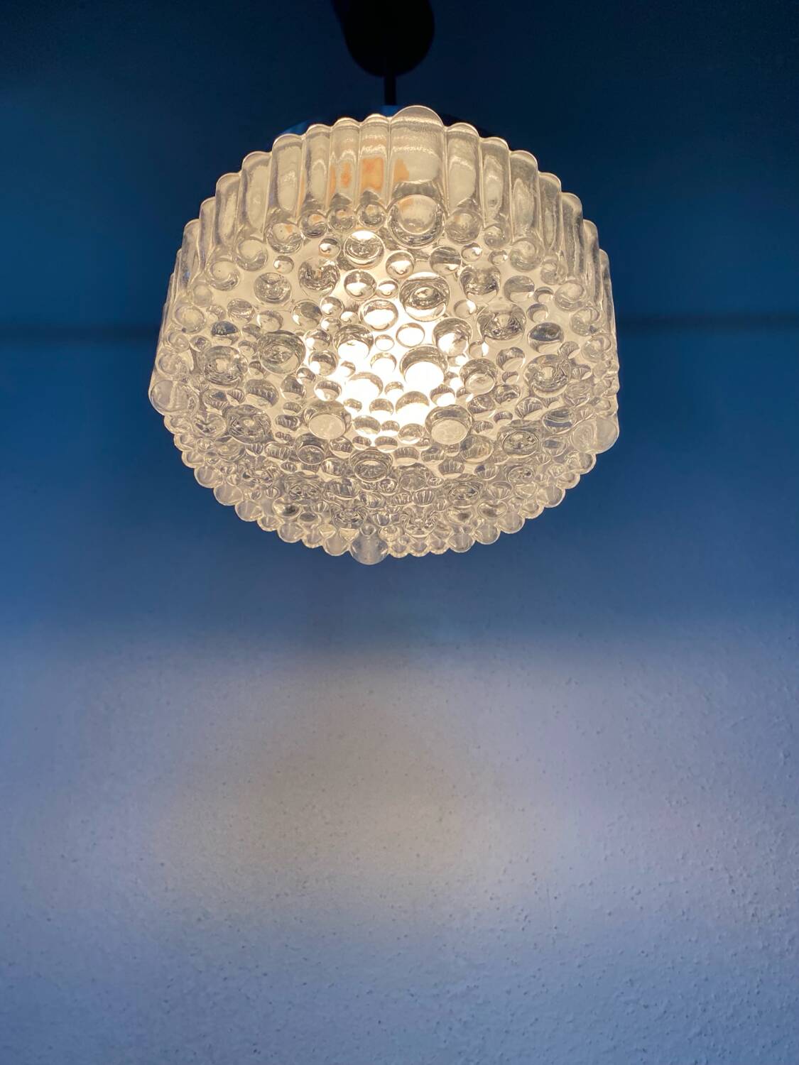 Scandinavian vintage bubble glass tulip pendant light