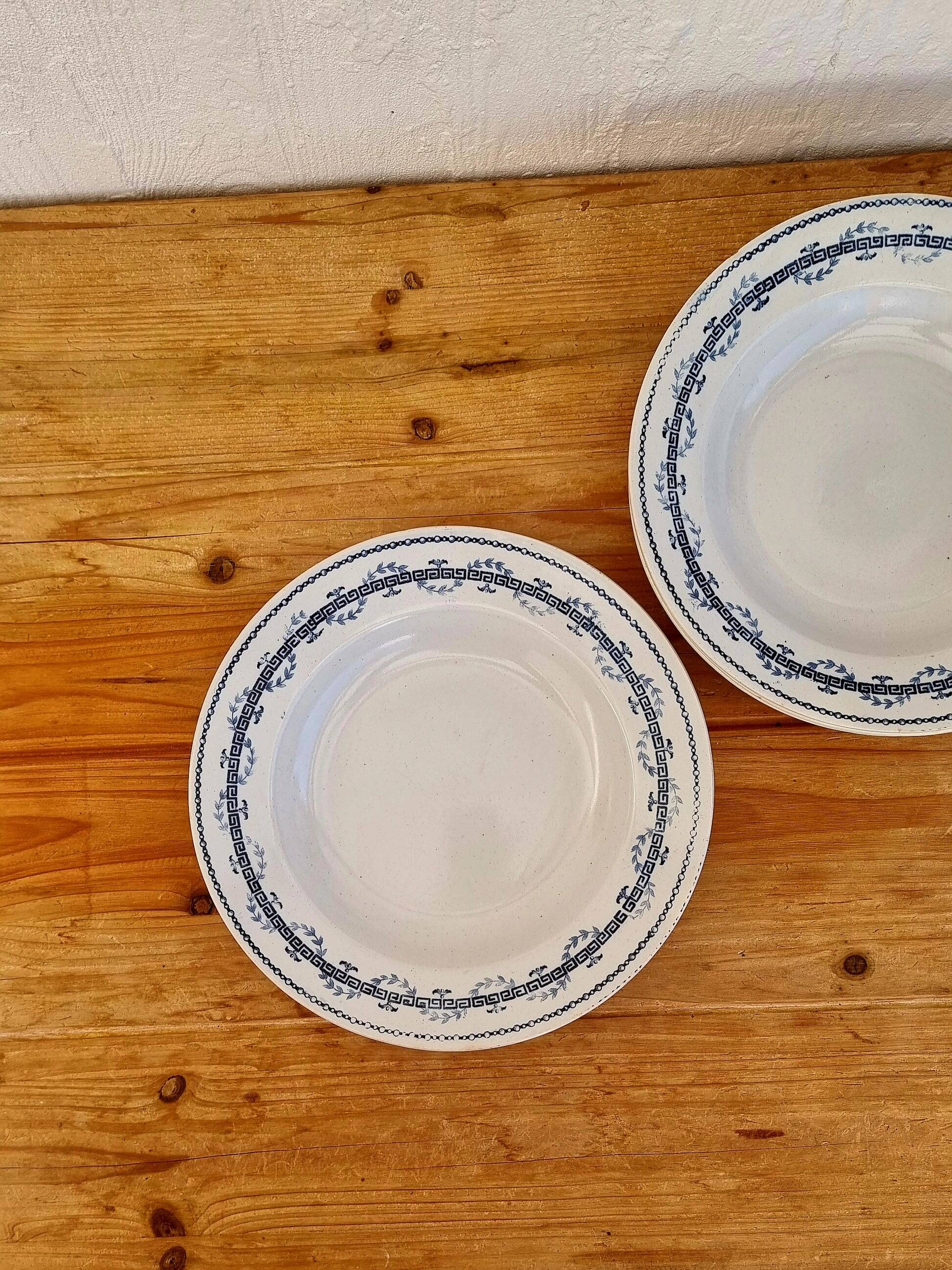 Set of 4 deep plates Terre de Fer Austerlitz