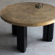 Coffee table in etched brass by Christian Krekels, Belgium, 1990