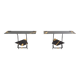 Paire de consoles brutalistes en fer forgé par Argueyrolles 1990