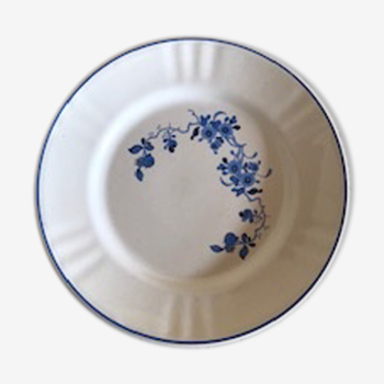 Lot of 6 ceramic plates - Blue flower paint