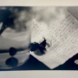 Silver photo, love letter signed on the back, dated 95