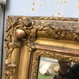 Golden Louis XV mirror with gold leaf - 140x103cm