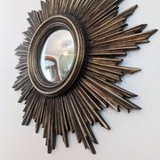Mid-century convex sunburst mirror