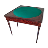 Rectangular mahogany bridge table and mahogany veneer