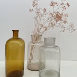 Set of 3 old blown glass vases