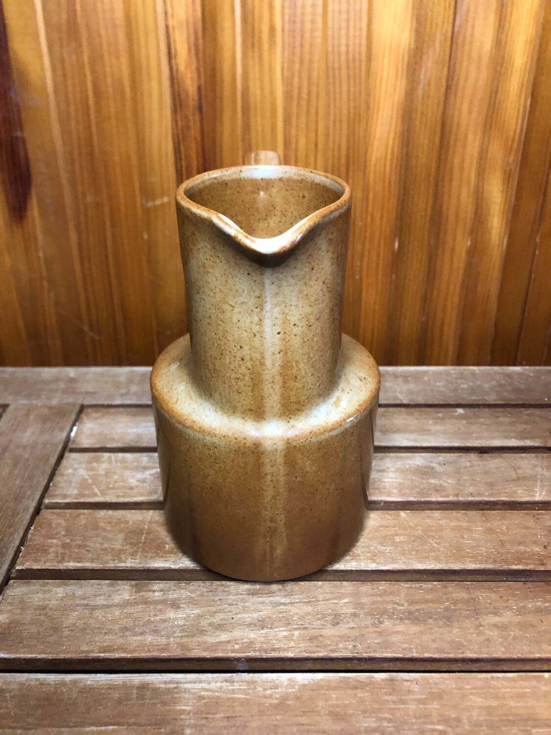 Old brenne pitcher beige stoneware made in france vintage