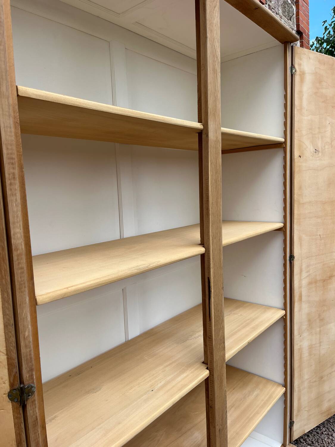 Wooden school cabinet