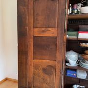 Eighteenth century castle cabinet in walnut Louis XIII style