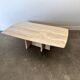 Vintage travertine marble coffee table, France 1980s