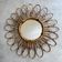 1950s French rattan sun mirror