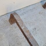 Paire de chenets landiers en fer forgé de cheminée ancien 19ème