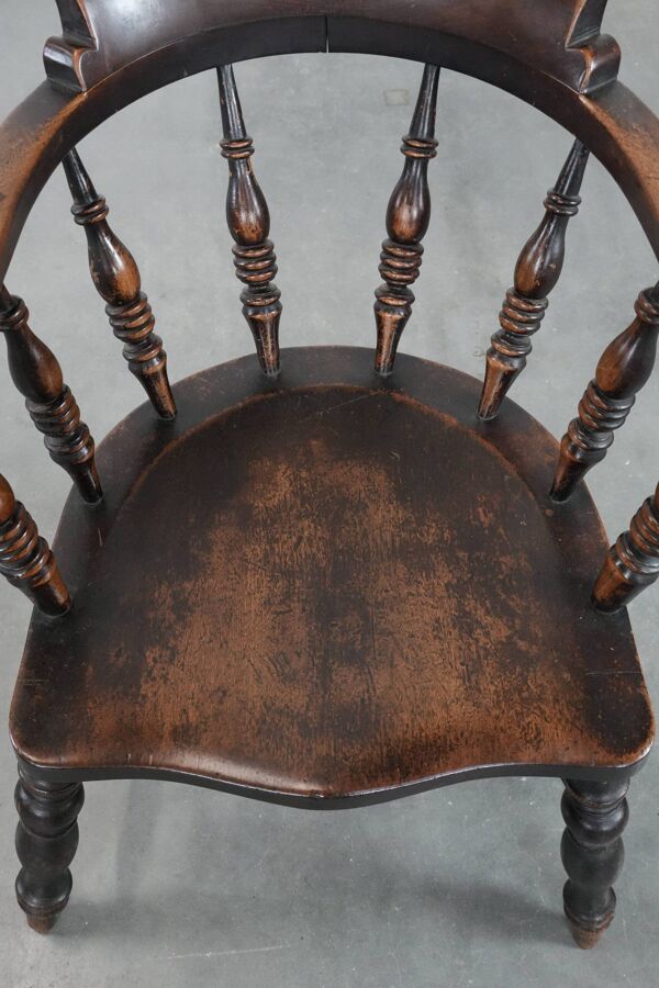 Chaise de capitaine anglaise antique / chaise de bureau du début du 19e siècle