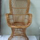 Emmanuelle armchair for child rattan and wicker vintage 1960