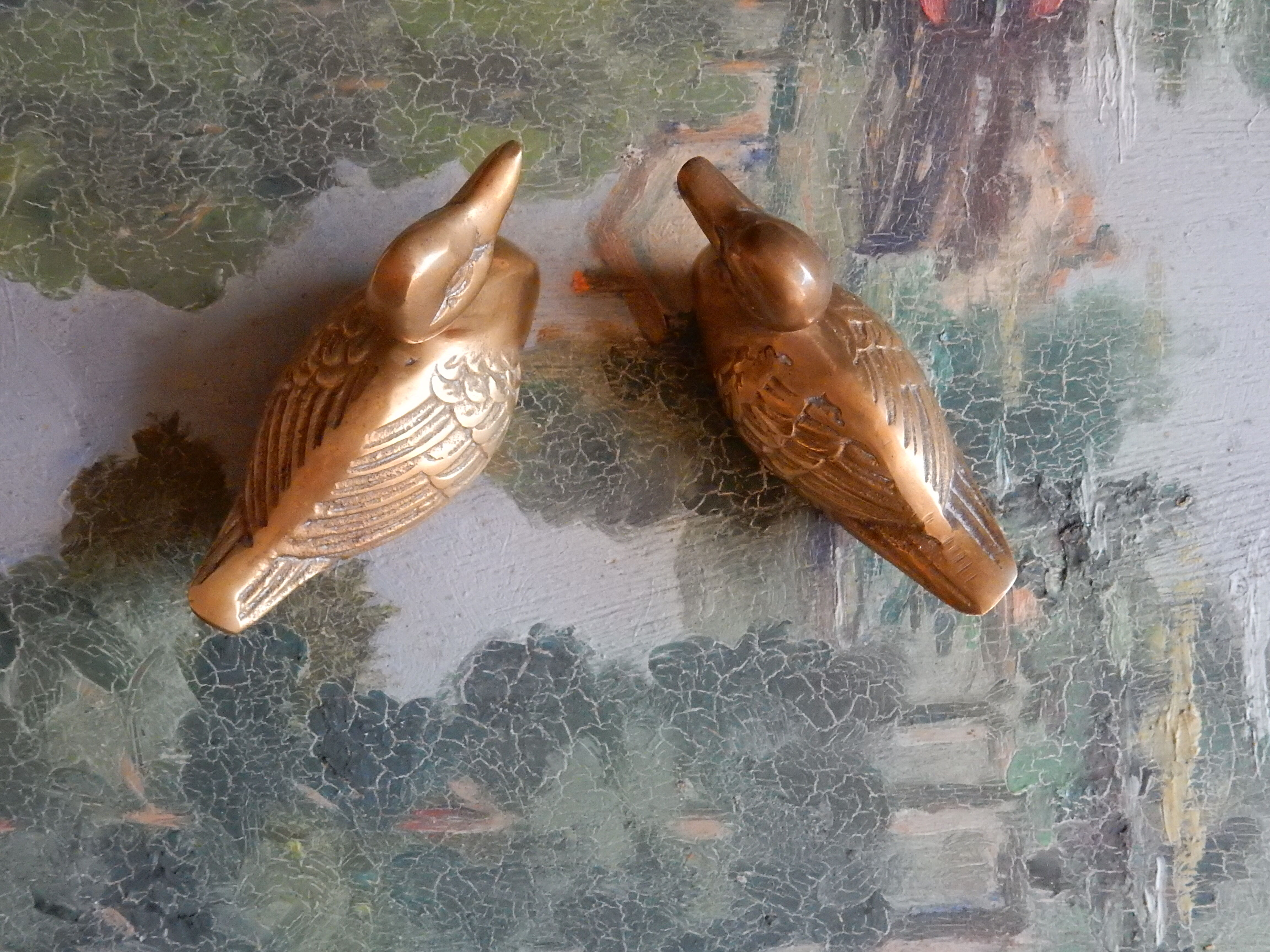 Couple of brass ducks