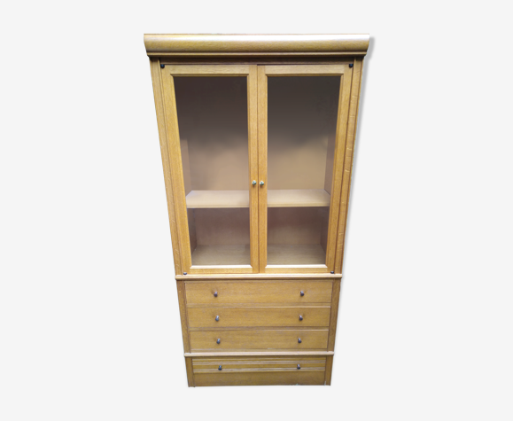 Commode bibliothèque des années 60 chêne clair entièrement démontable