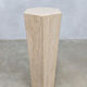 Vintage Italian Travertine Column 'Hexagon'