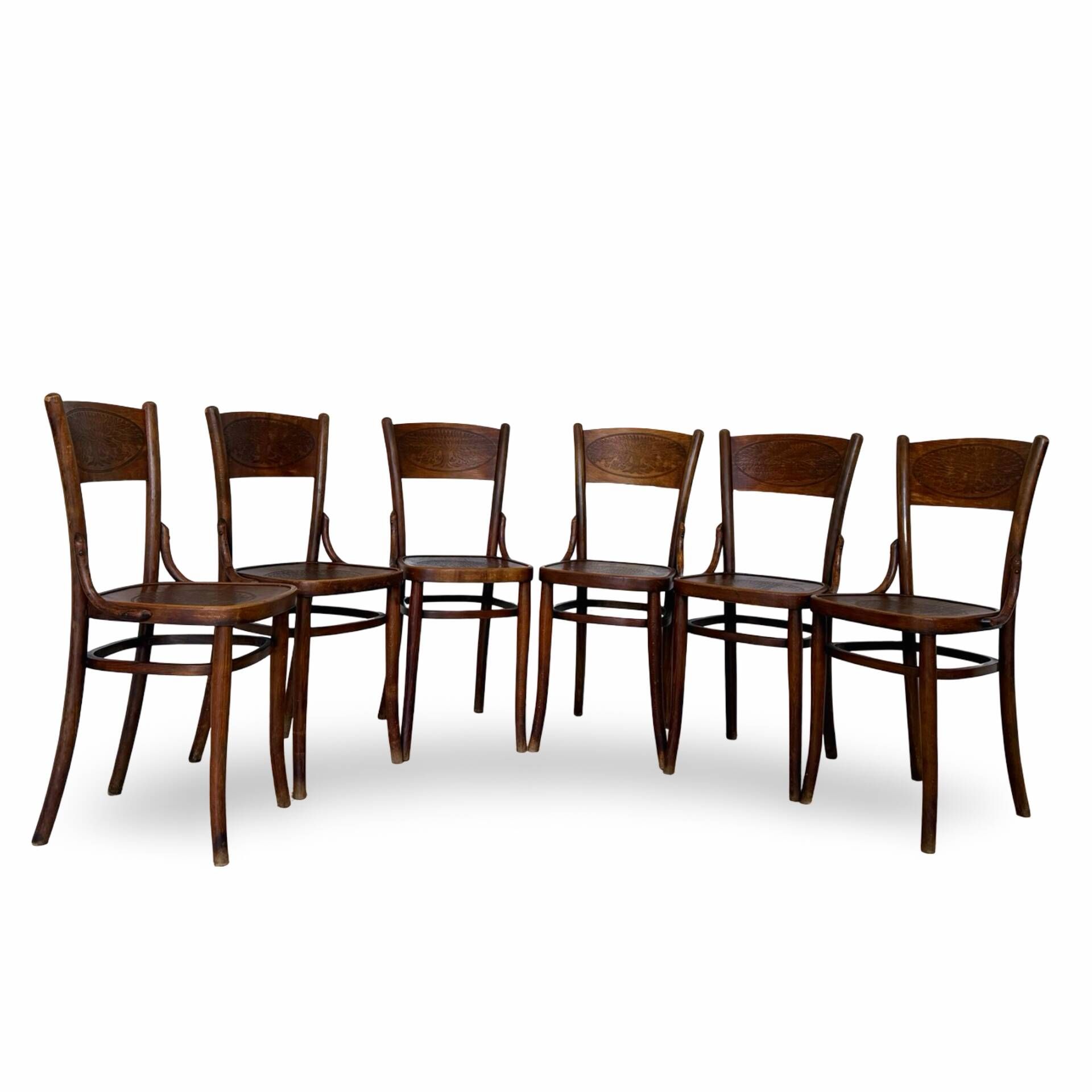 Set of six Authentic antique bentwood chairs, Antonio Volpe