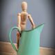 Green enamelled broc
