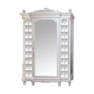 Louis XVI Style Mirror Door Armoire