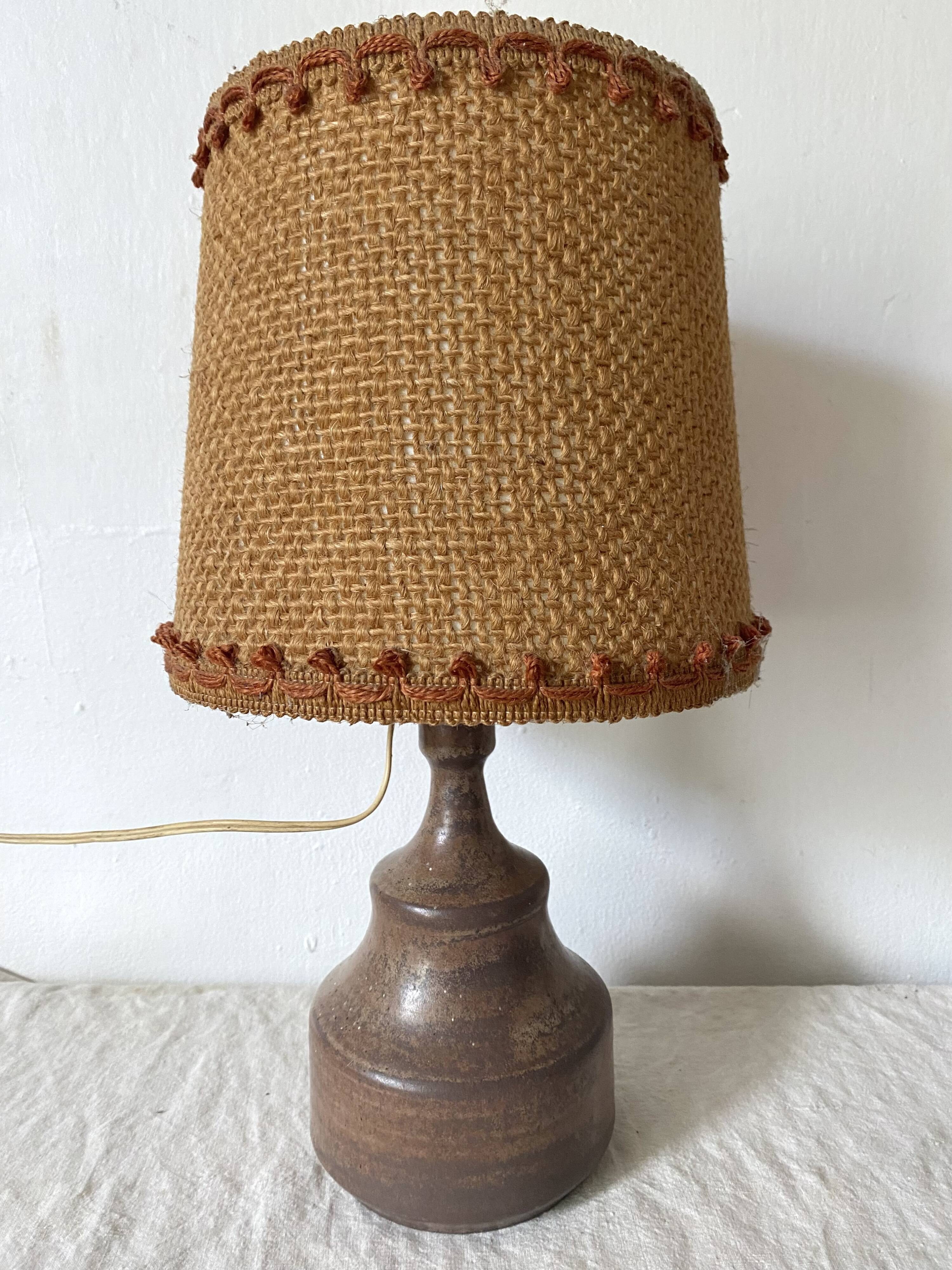 70s stoneware ceramic floor lamp, 42 cm