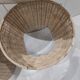 Lot de 2 tables d'appoint/de chevet en osier avec espace de rangement