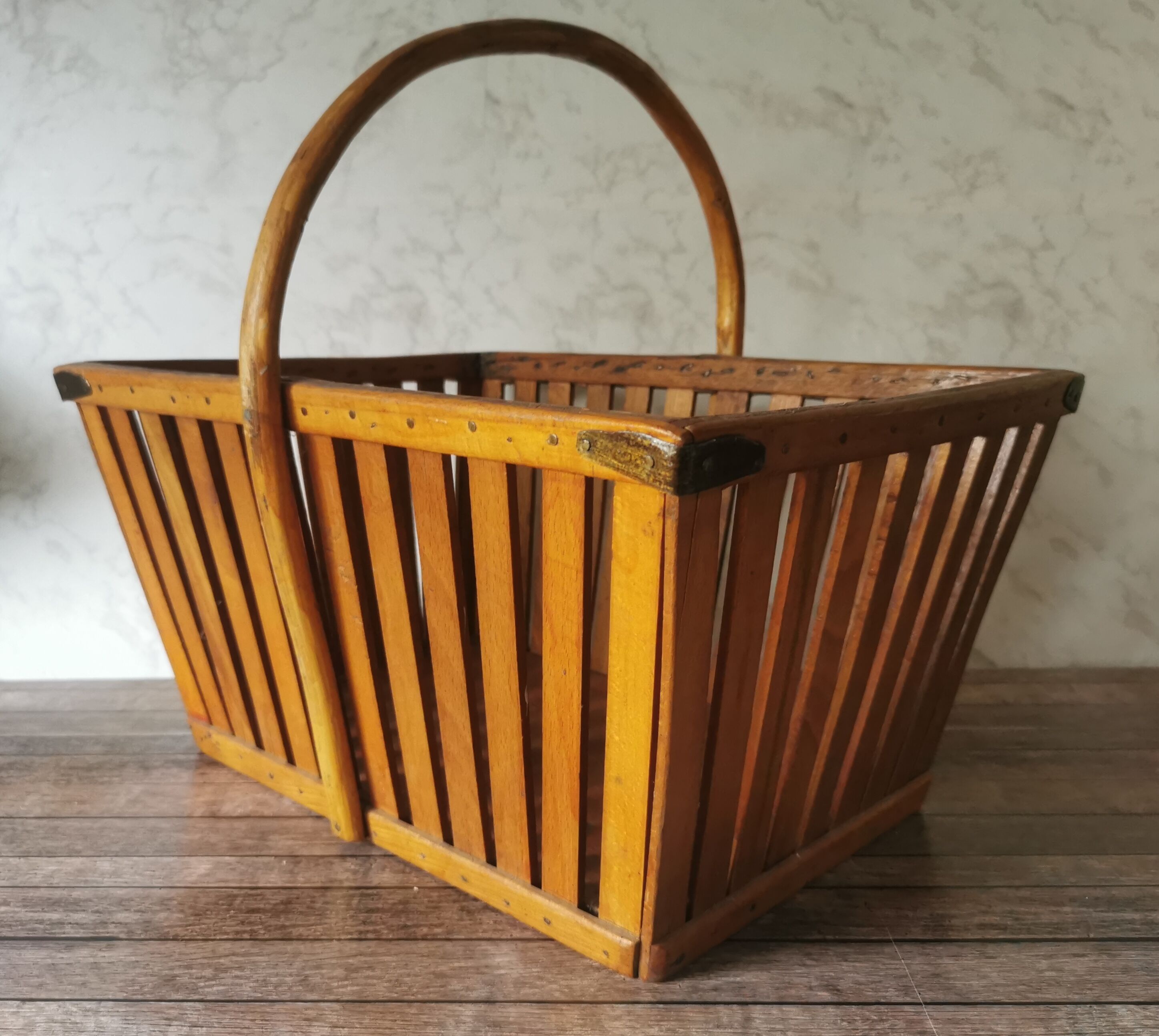Old wooden basket