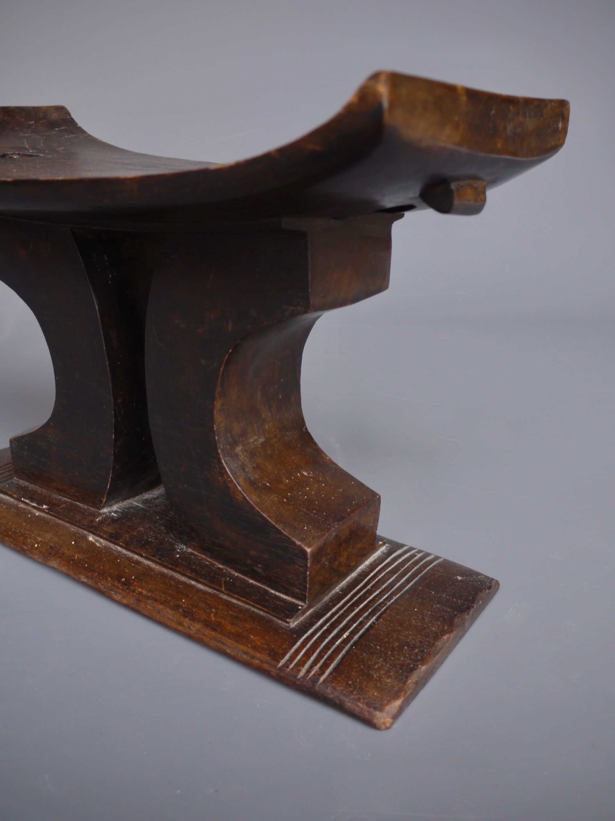 Antique african wooden ashanti stool
