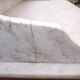 Pitch pine and marble dressing table