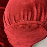 Red Club Chair with Fringe