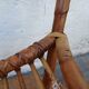 Table basse vintage en rotin belvisoti