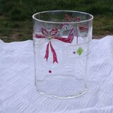 Vase en cristal gravé et émaillé 19 ème