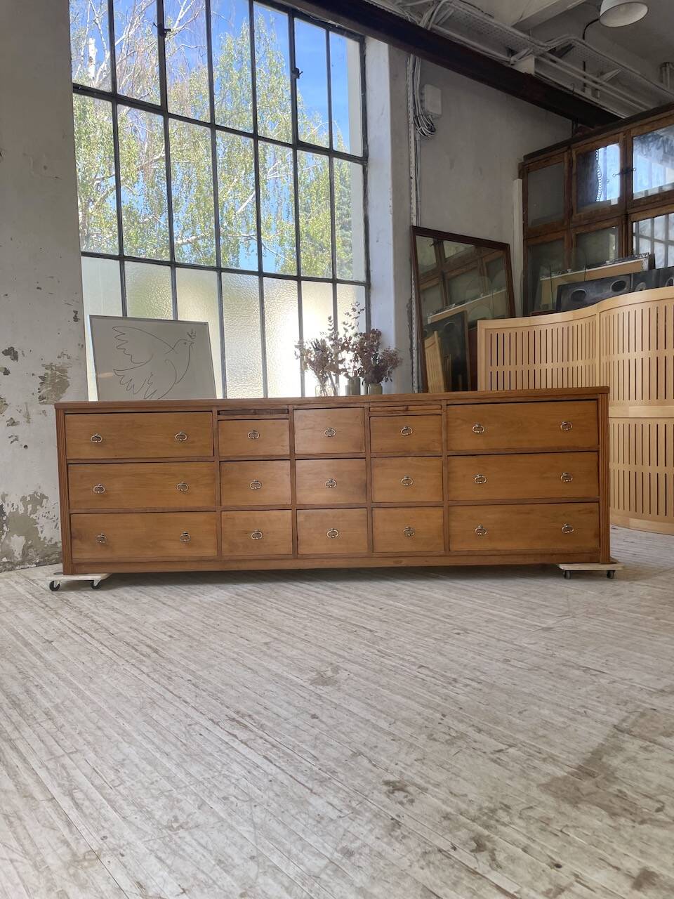 XXL golden oak craft furniture from the 50s