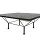 80s metal coffee table and minimalist design glass