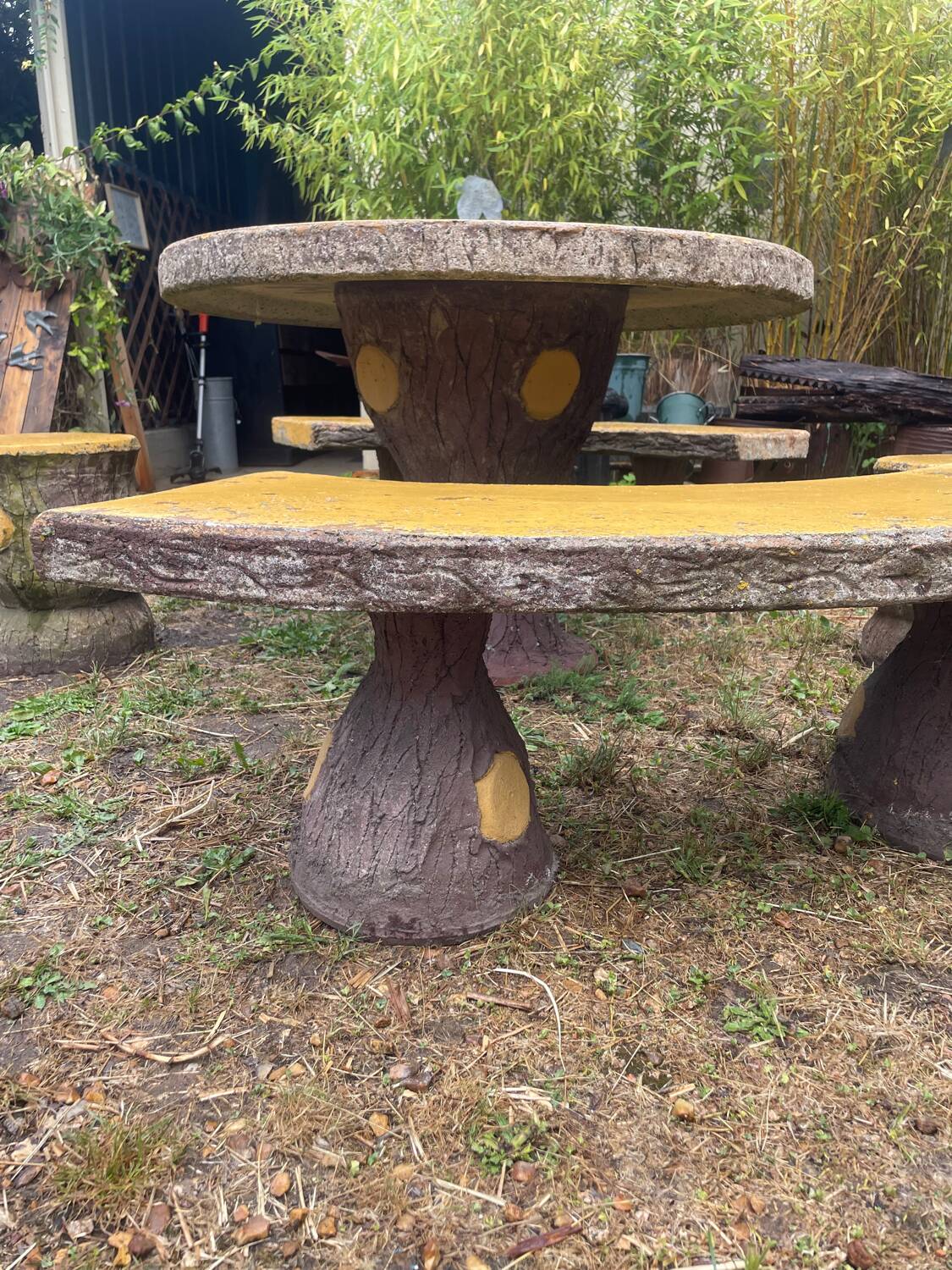 Salon de jardin béton