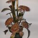 Lamp deco marguerittes metal Vintage 70s