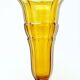 Art Deco vase, honey glass, Val Saint Lambert, Belgium, 1960s