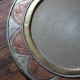 Round Mirror Flower Antique Brass