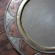 Miroir rond Fleur Laiton ancien